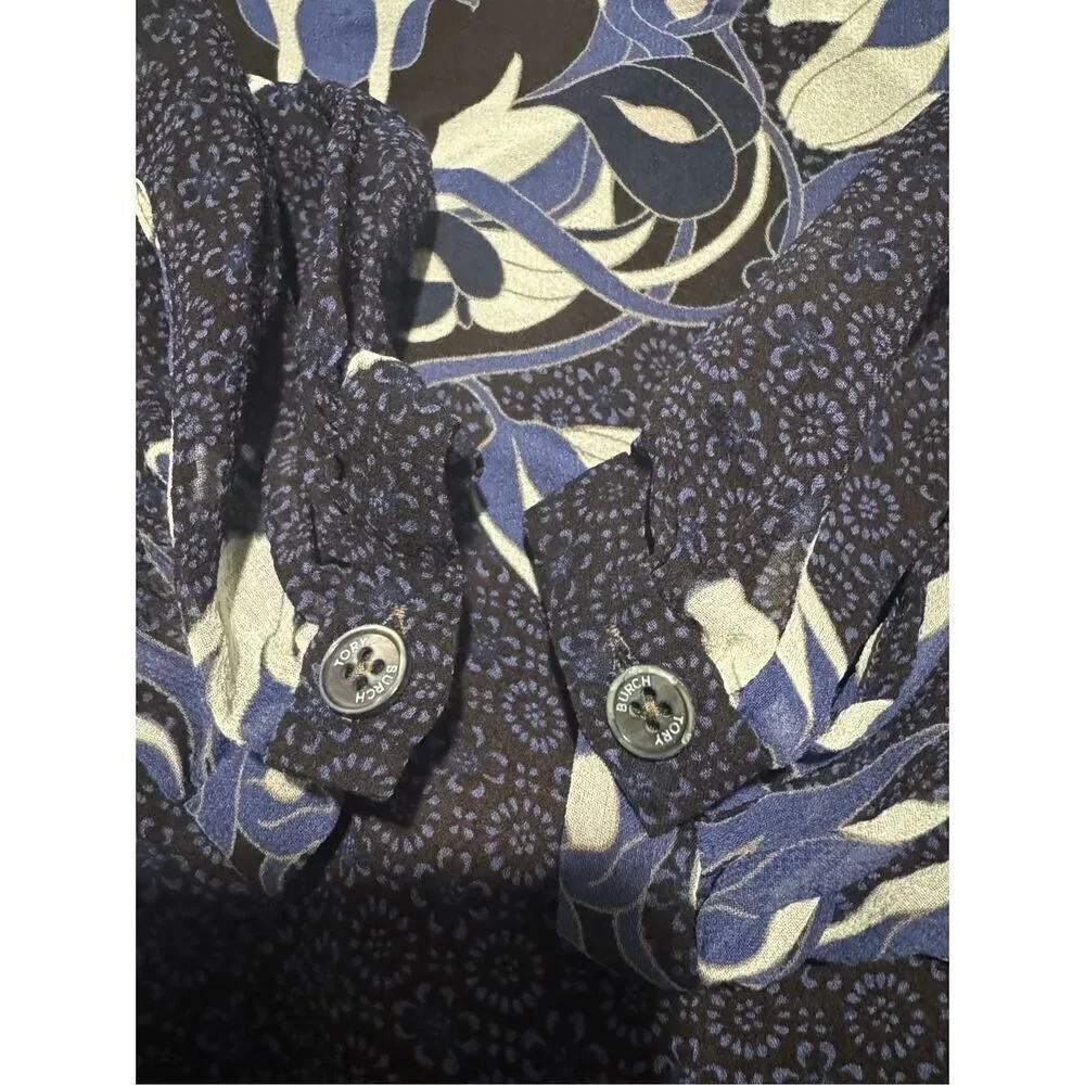 Tory Burch Lisa floral medallion  print 100% silk blouse 2